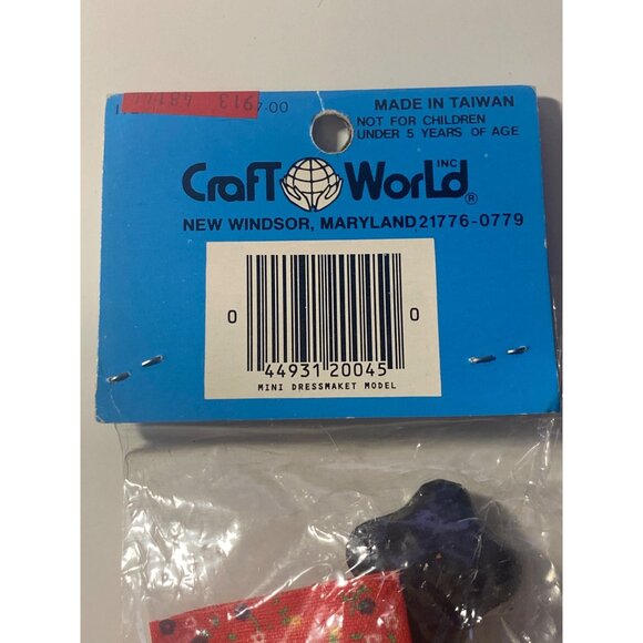 Knitting Sewing Dress Form Scissors Paint Brush VTG Doll House Miniatures Art - Picture 9 of 10